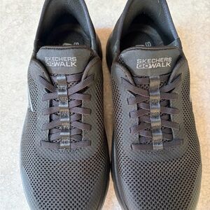 Skechers Black Mesh Go Walk Sneakers